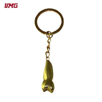 Given friends best souvenir key ring tooth shape metal key chain with keychain