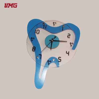 cheap blue wall dental clock for sale